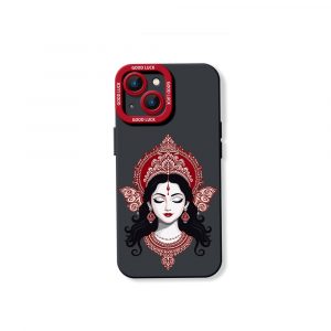 Divine Durga Silicone Case for Apple iPhone Series - iPhone 14, Black