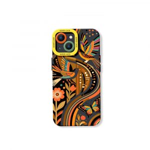 Retro Nature Art Silicone Case for Apple iPhone Series