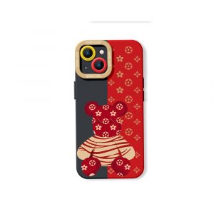 Luxe Teddy Charm Silicone Case for Apple iPhone Series