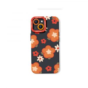 Retro Petal Pop Silicone Case for Apple iPhone Series