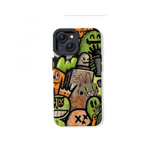 Vibrant Cartoon Art Silicone Case for Apple iPhone Series