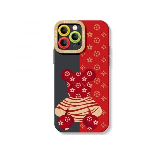 Luxe Teddy Charm Silicone Case for Apple iPhone Series