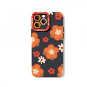 Retro Petal Pop Silicone Case for Apple iPhone Series