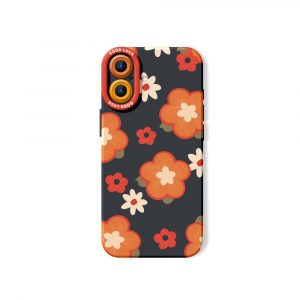 Retro Petal Pop Silicone Case for Apple iPhone Series