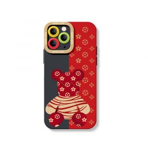 Luxe Teddy Charm Silicone Case for Apple iPhone Series