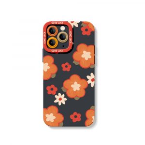Retro Petal Pop Silicone Case for Apple iPhone Series