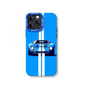 Racing Stripe Car Silicone Case for Apple iPhone Series