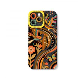 Retro Nature Art Silicone Case for Apple iPhone Series