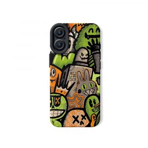 Vibrant Cartoon Art Silicone Case for Apple iPhone Series