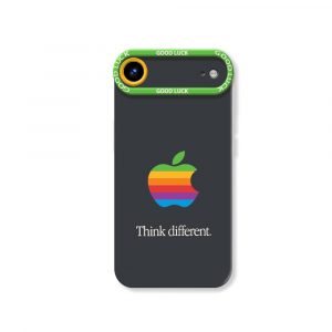 Retro Rainbow Apple Logo Silicone Case for Apple iPhone Series