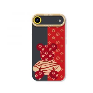 Luxe Teddy Charm Silicone Case for Apple iPhone Series