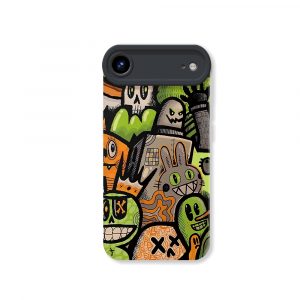 Vibrant Cartoon Art Silicone Case for Apple iPhone Series