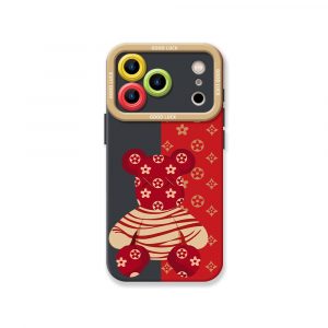 Luxe Teddy Charm Silicone Case for Apple iPhone Series