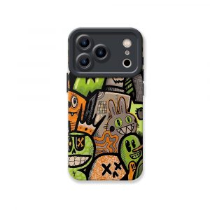 Vibrant Cartoon Art Silicone Case for Apple iPhone Series