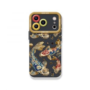 Floral Golden Art Silicone Case for Apple iPhone Series