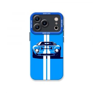 Racing Stripe Car Silicone Case for Apple iPhone Series