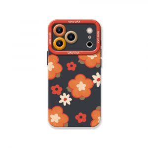 Retro Petal Pop Silicone Case for Apple iPhone Series