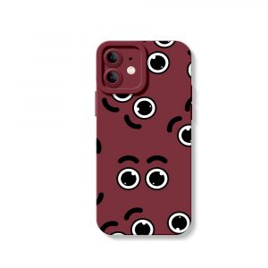 Playful Eye Pattern Silicone Case for Apple iPhone Series