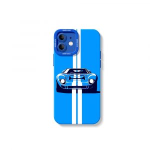 Racing Stripe Car Silicone Case for Apple iPhone Series