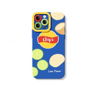 Crunchy Lime Chips Design Silicone Case for Apple iPhone Series