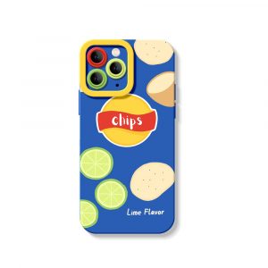 Crunchy Lime Chips Design Silicone Case for Apple iPhone Series