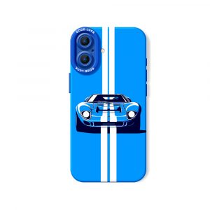 Racing Stripe Car Silicone Case for Apple iPhone Series