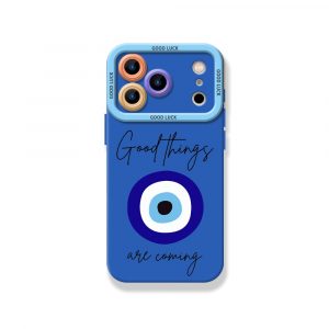 Optimistic Charm Silicone Case for Apple iPhone Series - iPhone 17 Pro, Blue