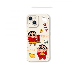 Playful Prosperity Cartoon Silicone Case for Apple iPhone Series