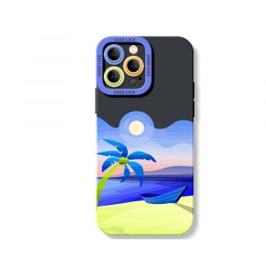 Sunset Serenity Beach Vibes Silicone Case for Apple iPhone Series