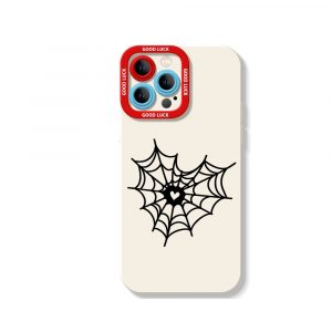 Webbed Heart Design Silicone Case for Apple iPhone Series