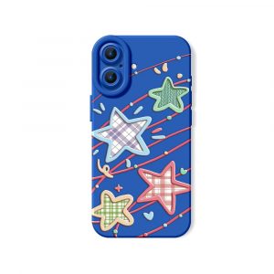 Plaid Stars and Stripes Silicone Case for Apple iPhone Series