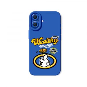 Rich Vibes Cartoon Style Silicone Case for Apple iPhone Series