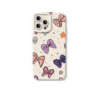 Colorful Bow and Star Delight Silicone Case for Apple iPhone Series