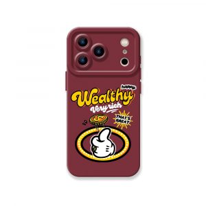 Rich Vibes Cartoon Style Silicone Case for Apple iPhone Series