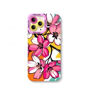 Vibrant Blossom Paradise Silicone Case for Apple iPhone Series