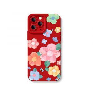Vintage Floral Bliss Silicone Case for Apple iPhone Series