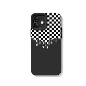 Dripping Checkered Wonderland Silicone Case for Apple iPhone Series