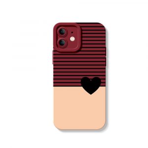 Heart & Stripes Elegance Silicone Case for Apple iPhone Series