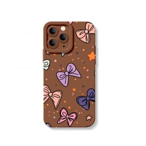 Colorful Bow and Star Delight Silicone Case for Apple iPhone Series
