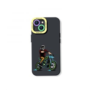 Road Warrior Biker Silicone Case for Apple iPhone Series - iPhone 13, Black