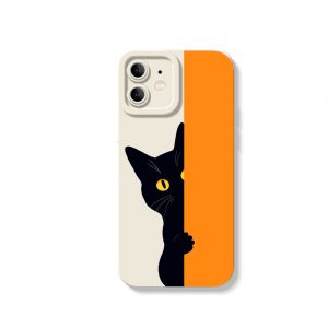 Black Cat Charm Silicone Case for Apple iPhone Series