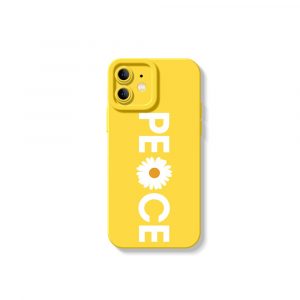 Peaceful Daisy Charm Silicone Case for Apple iPhone Series