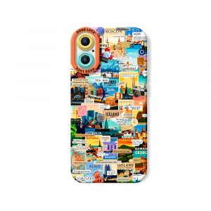 World Travel Collage Silicone Case for Apple iPhone Series