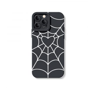 Heart Web Red Silicone Case for Apple iPhone Series