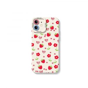 Strawberry Hearts Silicone Case for Apple iPhone Series