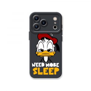 Sleepy Duck Cartoon Vibe Silicone Case for Apple iPhone Series