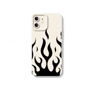 Flame Wave Design Silicone Case for Apple iPhone Series