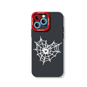 Webbed Heart Design Silicone Case for Apple iPhone Series