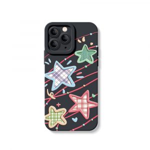 Plaid Stars and Stripes Silicone Case for Apple iPhone Series