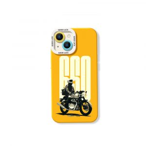 Vintage Motorcycle Adventure Silicone Case for Apple iPhone Series - iPhone 13, White